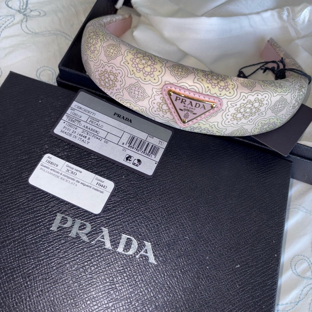 Prada Pink and Cream Lace Hair Accessory